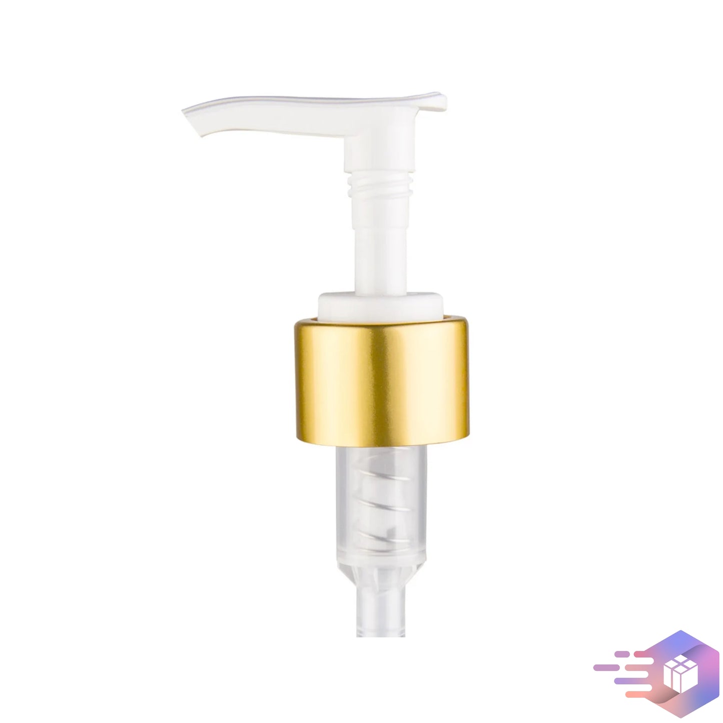 16 Oz Amber Cosmo Rounded Bullet Shampoo Bottle w/ Gold Disc Pump 24/410