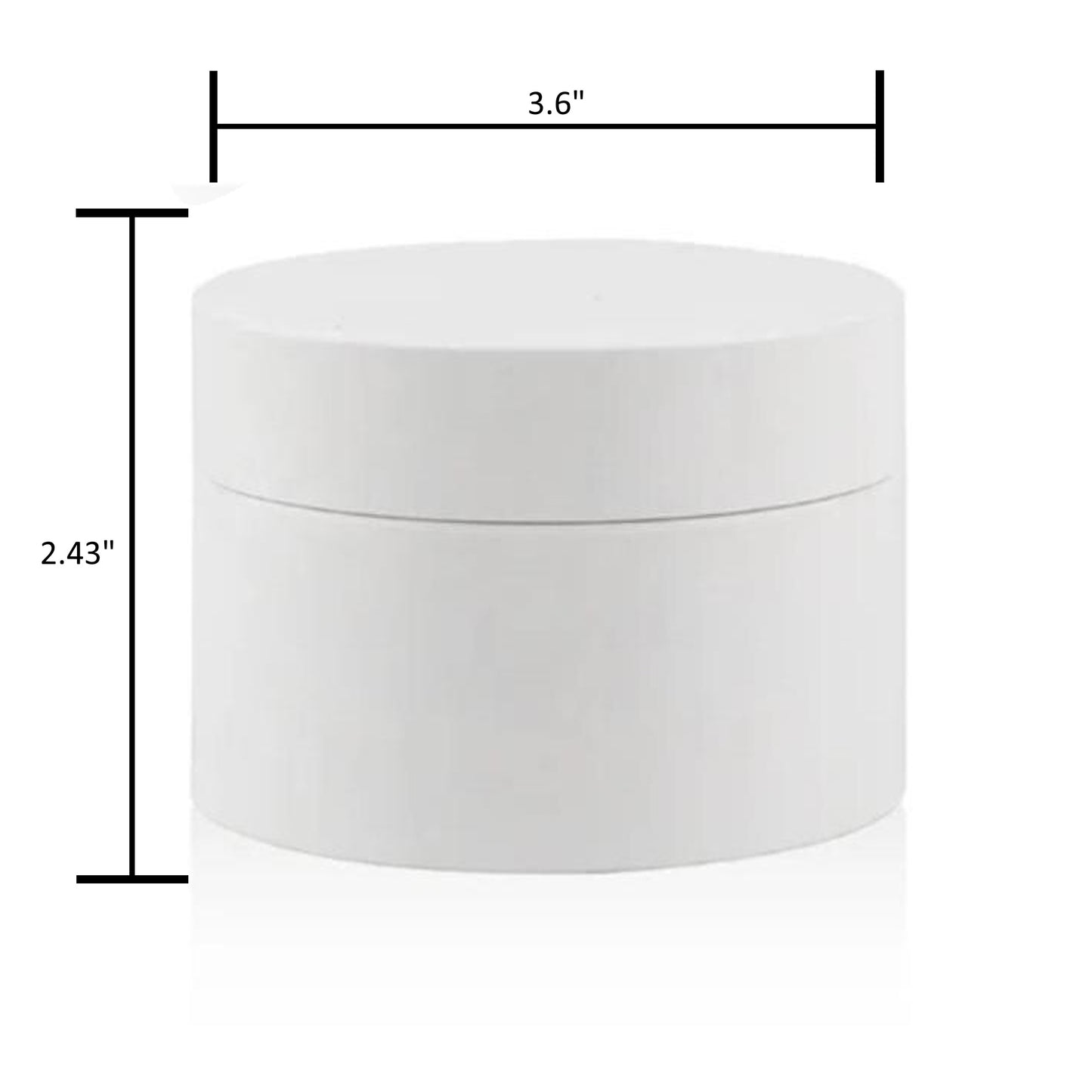 New, 8 oz. White Empty Double Wall Polypropylene Jar with White Inner Lid/White PP Cap. Refillable. Ideal For Creams, Lotions, Scrubs, ETC