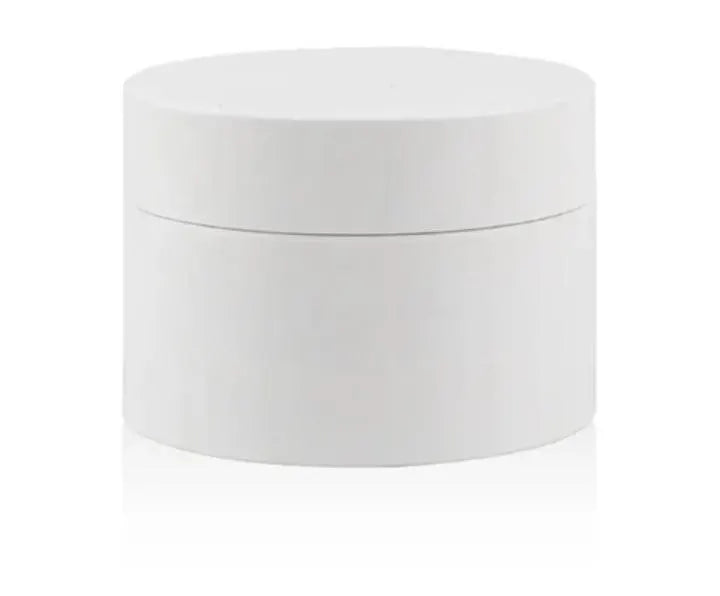 New, 8 oz. White Empty Double Wall Polypropylene Jar with White Inner Lid/White PP Cap. Refillable. Ideal For Creams, Lotions, Scrubs, ETC