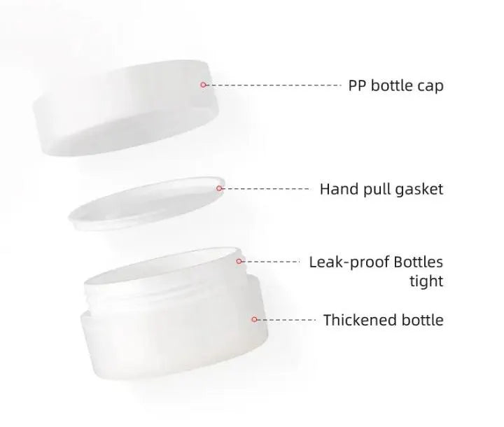 New, 8 oz. White Empty Double Wall Polypropylene Jar with White Inner Lid/White PP Cap. Refillable. Ideal For Creams, Lotions, Scrubs, ETC