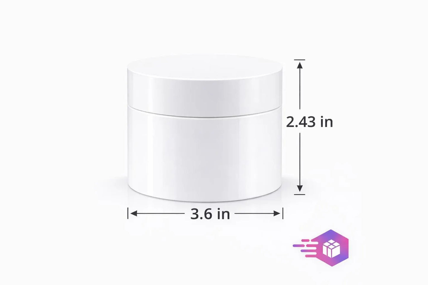 200ml White Double Wall Polypropylene (PP) Jar with Inner Lid & Screw Cap