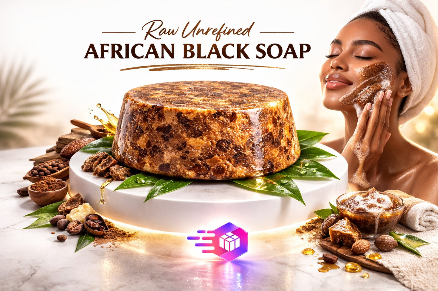 Raw African Black Soap | Organic Traditional Acne & Dark Spot Soap