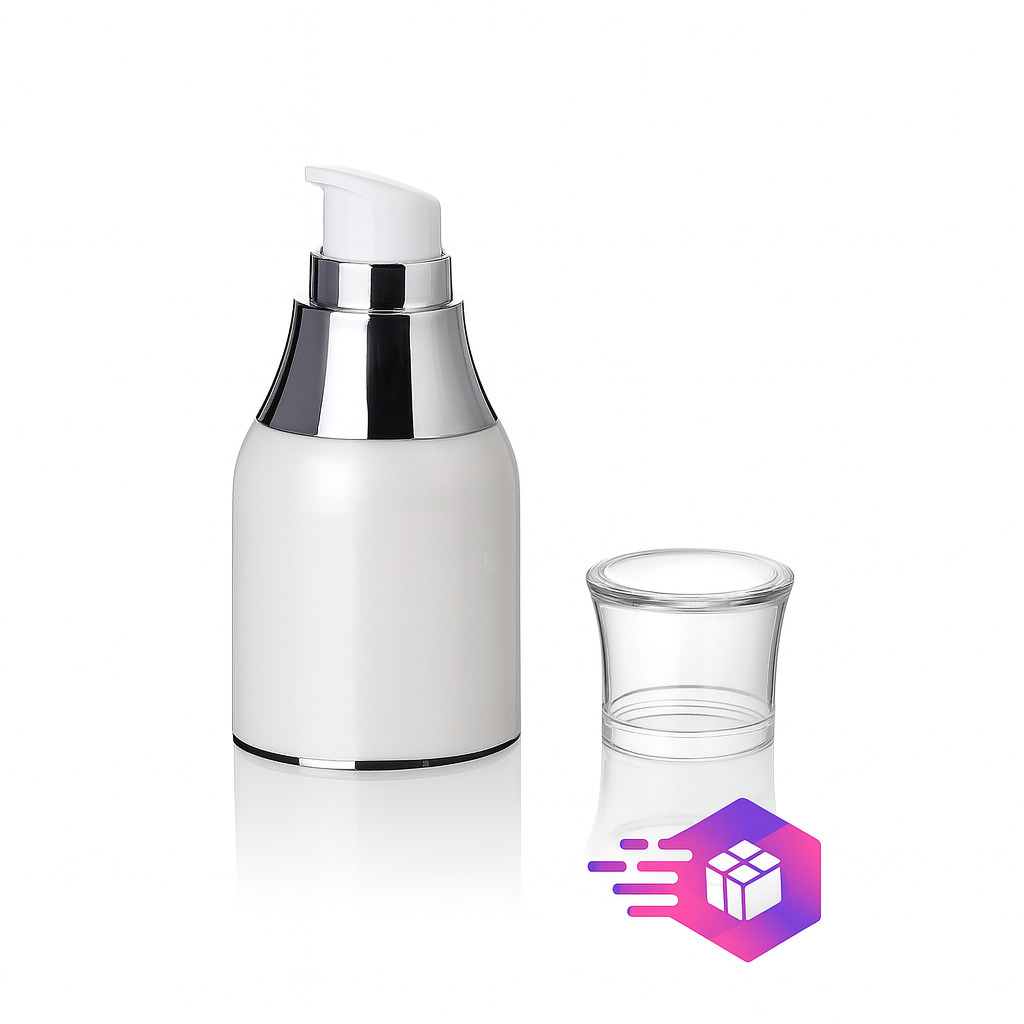 New 30g/50g Luxury Airless Pump Bottle | Refillable Skincare Packaging for Serum, Lotion & Cream