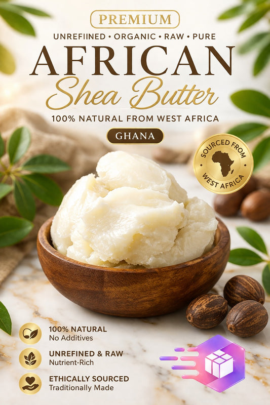 Grade A- [ Premium Raw Vegan Unrefined Organic African Shea Butter]-100% Natural from West Africa Ghana