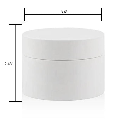 New, 8 oz. White Empty Double Wall Polypropylene Jar with White Inner Lid/White PP Cap. Refillable. Ideal For Creams, Lotions, Scrubs, ETC
