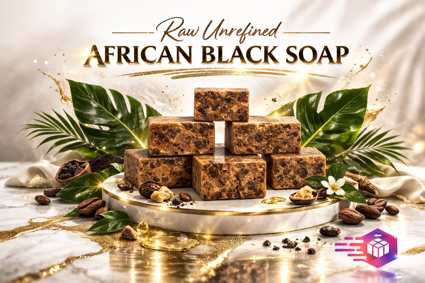 Raw African Black Soap | Organic Traditional Acne & Dark Spot Soap