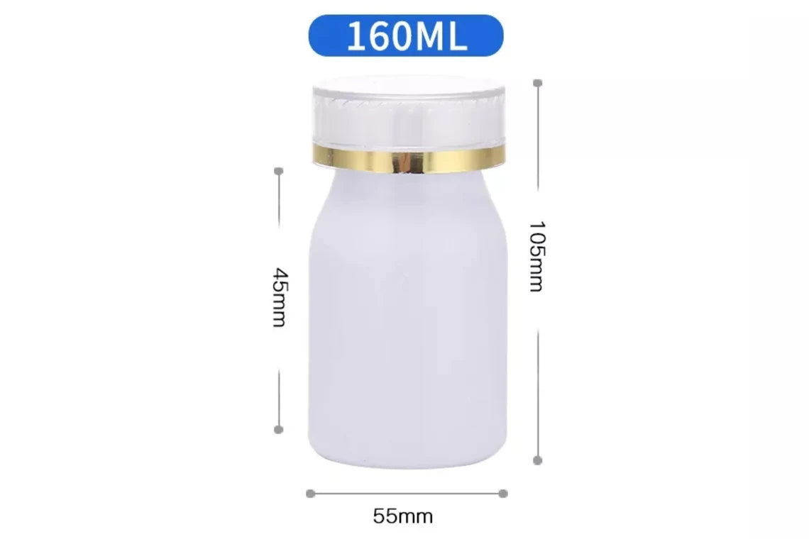 White PETG Plastic Pill Vitamin Capsule | Bottle | Container | Pharmaceutical