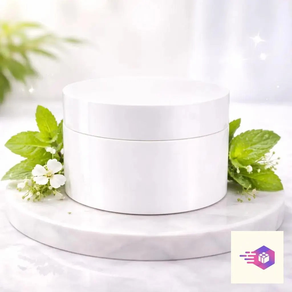 200ml White Double Wall Polypropylene (PP) Jar with Inner Lid & Screw Cap