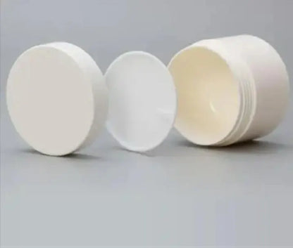 New, 8 oz. White Empty Double Wall Polypropylene Jar with White Inner Lid/White PP Cap. Refillable. Ideal For Creams, Lotions, Scrubs, ETC