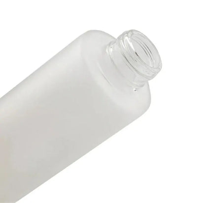 New 4oz  Frosted Glass  Pump Bottle / Gold  Cover