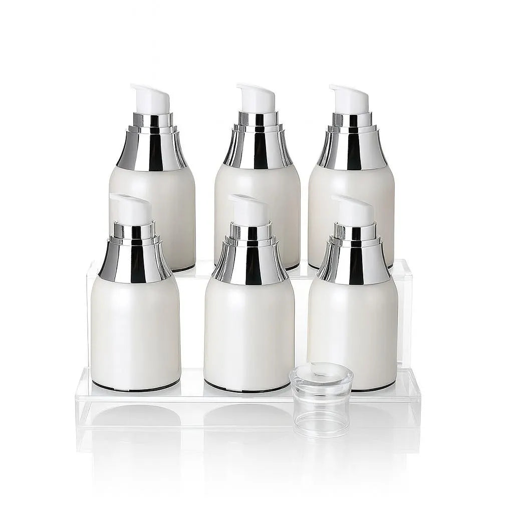 New 30g/50g Luxury Airless Pump Bottle | Refillable Skincare Packaging for Serum, Lotion & Cream