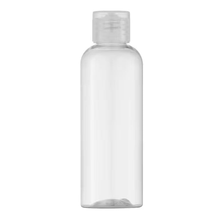 New Clear 4oz/ 8oz PET Cosmo Bottle/Translucent Flip Cap.