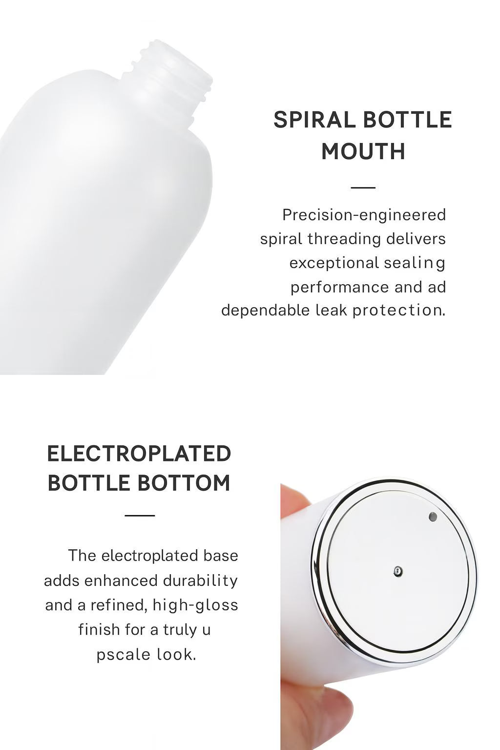 New 30/50g Airless Pearl White Luxury Skincare Bottle.