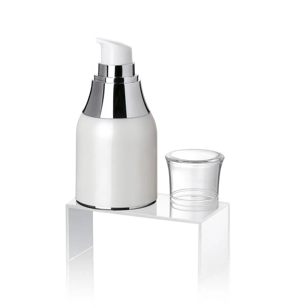 New 30g/50g Luxury Airless Pump Bottle | Refillable Skincare Packaging for Serum, Lotion & Cream