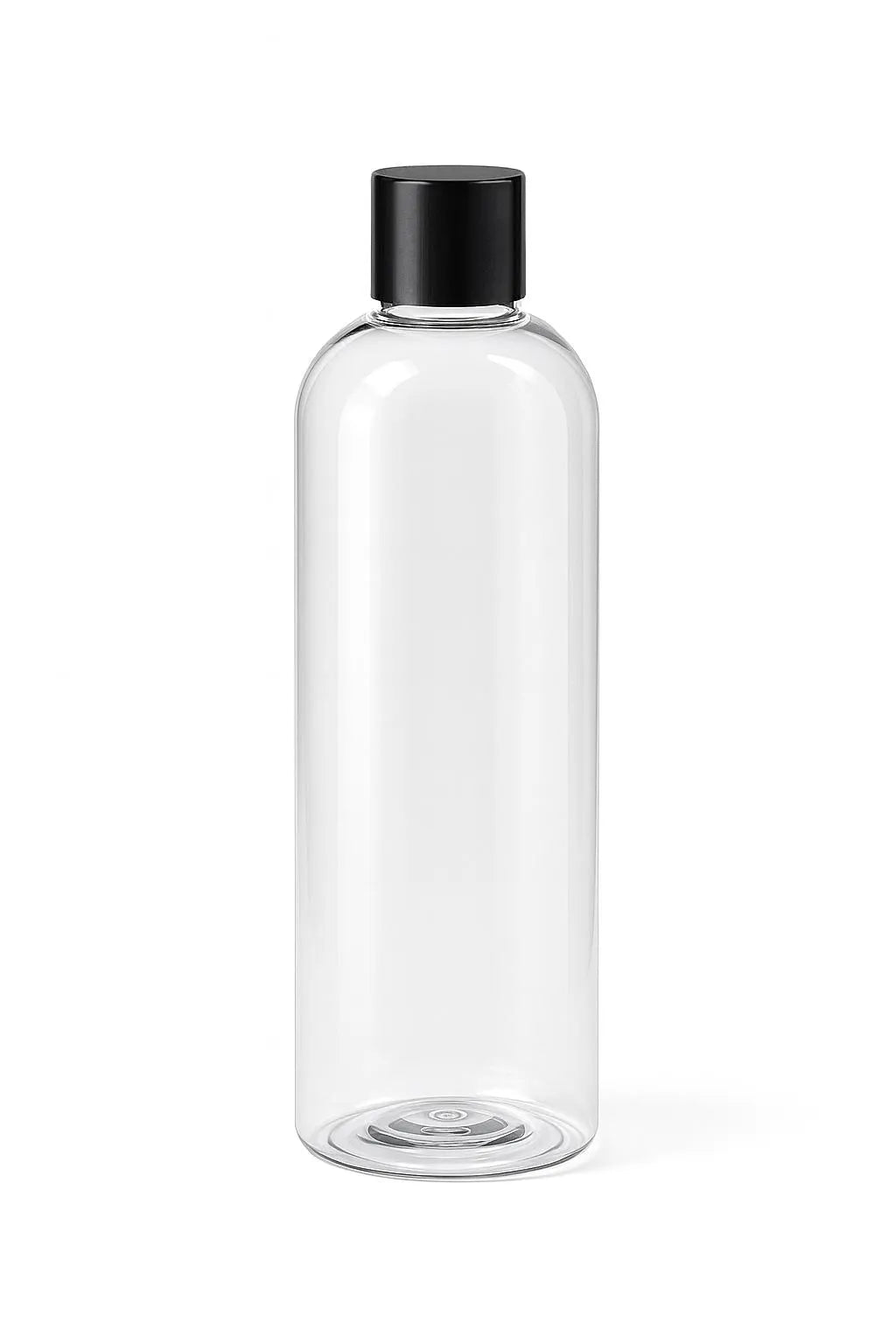 New 4oz/8oz Clear Cosmo PET Bottles with Black and white Screw Cap