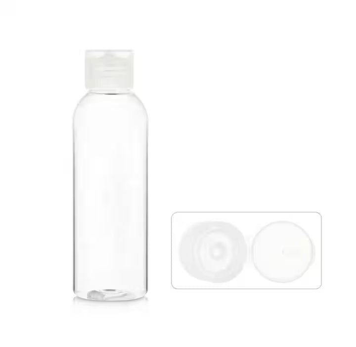 New Clear 4oz/ 8oz PET Cosmo Bottle/Translucent Flip Cap.