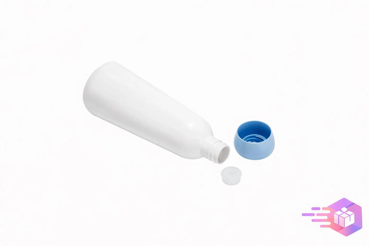 16 oz White PET Cosmetic Bottle with Orifice Reducer
