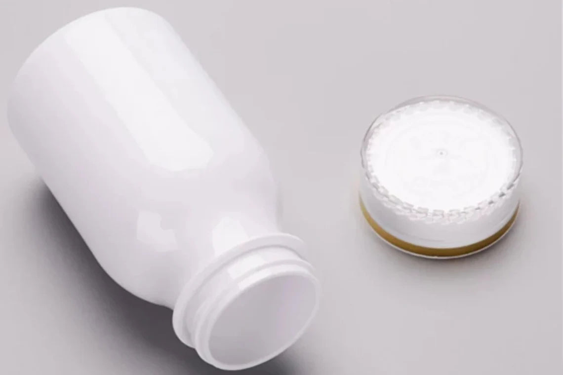 White PETG Plastic Pill Vitamin Capsule | Bottle | Container | Pharmaceutical